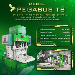 Thông số kĩ thuật máy ép gạch Terrazzo Nội thất Pegasus T6